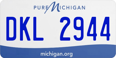 MI license plate DKL2944