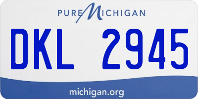 MI license plate DKL2945