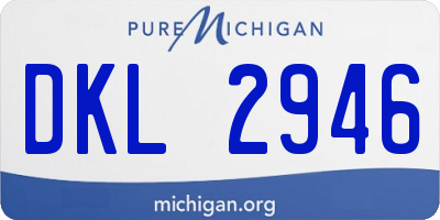 MI license plate DKL2946