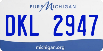 MI license plate DKL2947