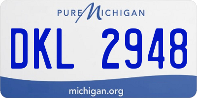 MI license plate DKL2948