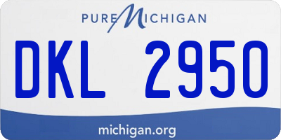 MI license plate DKL2950