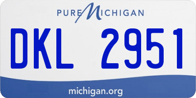 MI license plate DKL2951