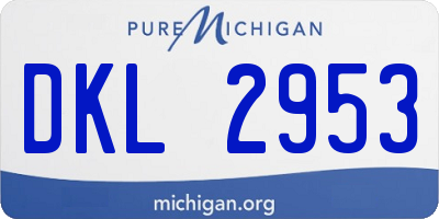 MI license plate DKL2953