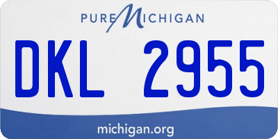 MI license plate DKL2955