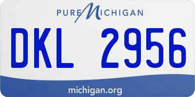 MI license plate DKL2956
