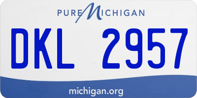 MI license plate DKL2957