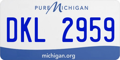 MI license plate DKL2959