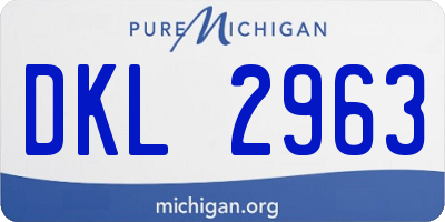 MI license plate DKL2963