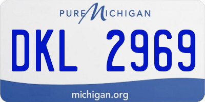 MI license plate DKL2969