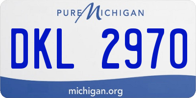 MI license plate DKL2970
