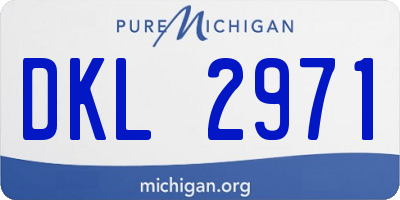 MI license plate DKL2971
