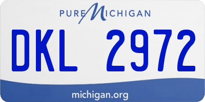 MI license plate DKL2972
