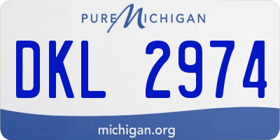 MI license plate DKL2974