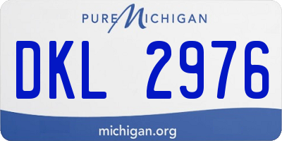 MI license plate DKL2976