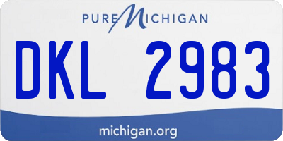 MI license plate DKL2983