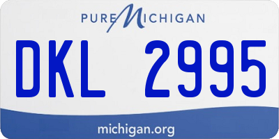 MI license plate DKL2995
