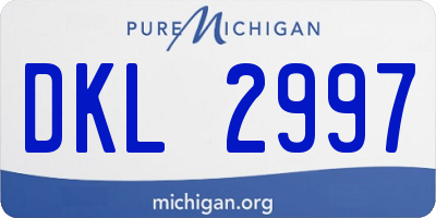 MI license plate DKL2997