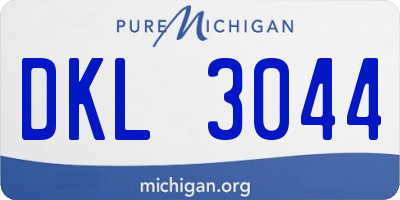 MI license plate DKL3044