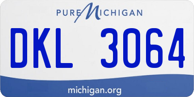 MI license plate DKL3064