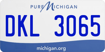 MI license plate DKL3065