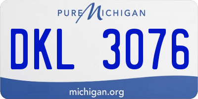 MI license plate DKL3076