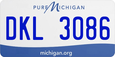 MI license plate DKL3086