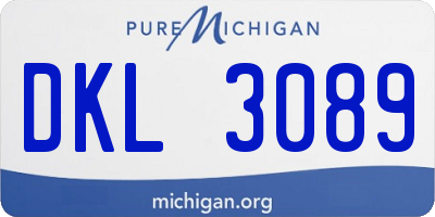 MI license plate DKL3089