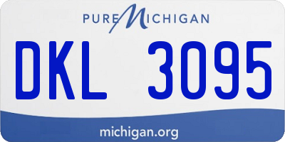 MI license plate DKL3095