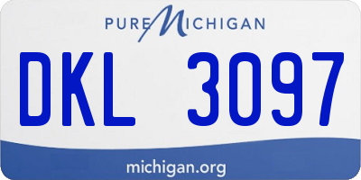 MI license plate DKL3097