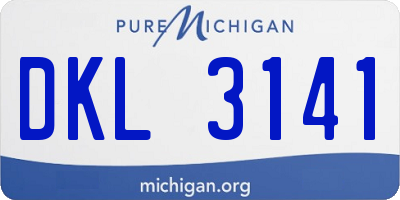 MI license plate DKL3141