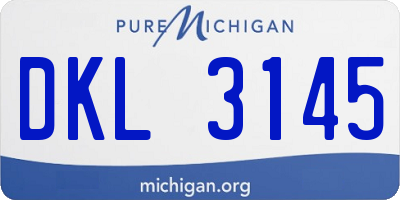 MI license plate DKL3145
