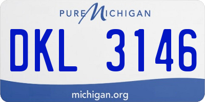 MI license plate DKL3146