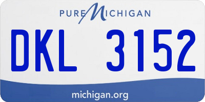 MI license plate DKL3152