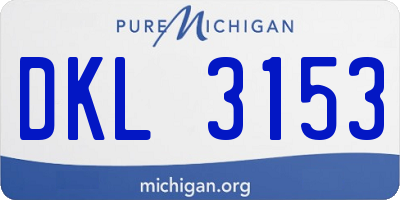 MI license plate DKL3153