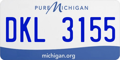 MI license plate DKL3155