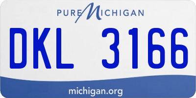 MI license plate DKL3166