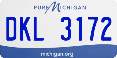 MI license plate DKL3172