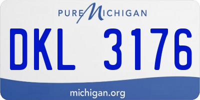 MI license plate DKL3176