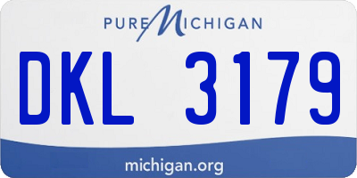 MI license plate DKL3179