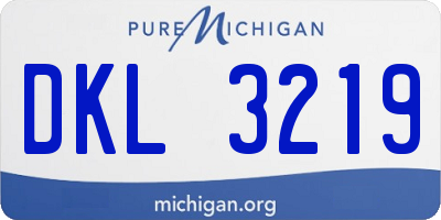 MI license plate DKL3219