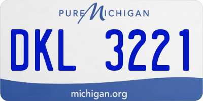 MI license plate DKL3221