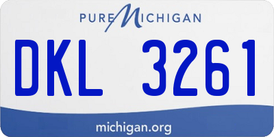MI license plate DKL3261