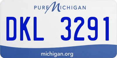 MI license plate DKL3291