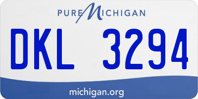 MI license plate DKL3294