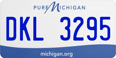 MI license plate DKL3295