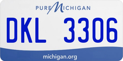 MI license plate DKL3306