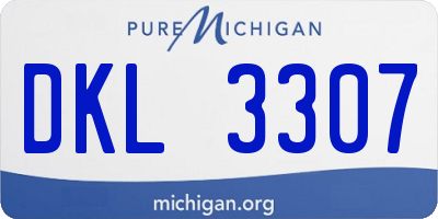 MI license plate DKL3307