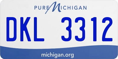 MI license plate DKL3312