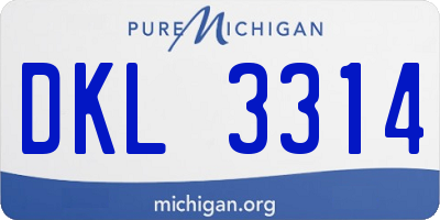 MI license plate DKL3314